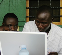 Computerised records at Nyahuka, Bundibugyo District, Uganda