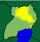 Map showing Acholi,Teso and similar regions in Uganda