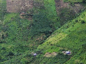 Agriculture is carried out on steep slopes